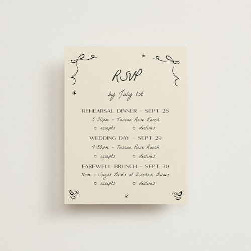 This is a vanilla rsvp cards with standard by Ani Somi called roses printing on signature in standard