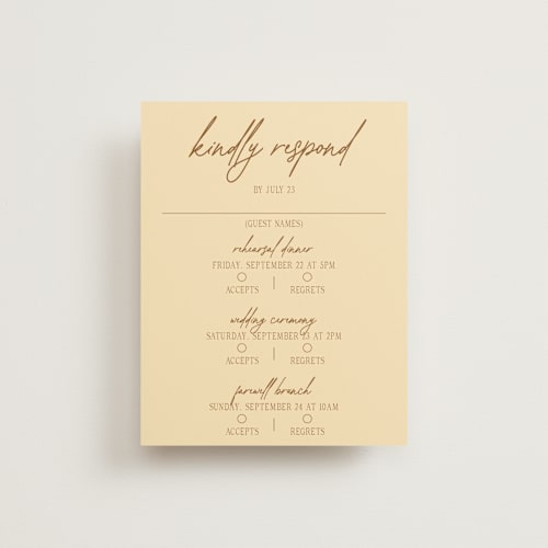 This is a bark rsvp cards with standard by Jen Ramsey called classic and floral printing on signature in standard