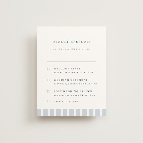 This is a powder blue rsvp cards with standard by chocomocacino called melihrolo printing on signature in standard