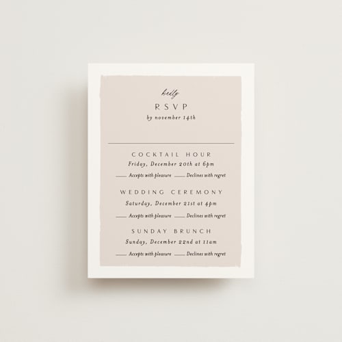This is a natural rsvp cards with standard by Alethea and Ruth called autumnal printing on signature in standard