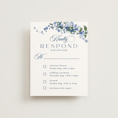 This is a deep sea rsvp cards with standard by Angela Marzuki called meander printing on signature in standard