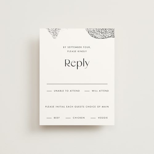 This is a ink rsvp cards with standard by Blustery August called forever printing on signature in standard