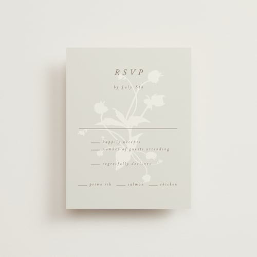 This is a fawn rsvp cards with standard by AK Graphics called autumnal printing on signature in standard