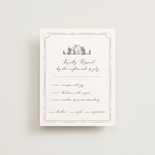 This is a cloudy rsvp cards with standard by Sherley Ferreira called southern soul printing on signature in standard