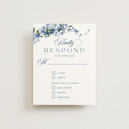 This is a deep sea rsvp cards with standard by Angela Marzuki called meander printing on signature in standard