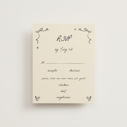 This is a vanilla rsvp cards with standard by Ani Somi called roses printing on signature in standard