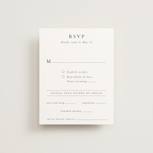 This is a rain rsvp cards with standard by Anne Kostecki called painted woods printing on signature in standard