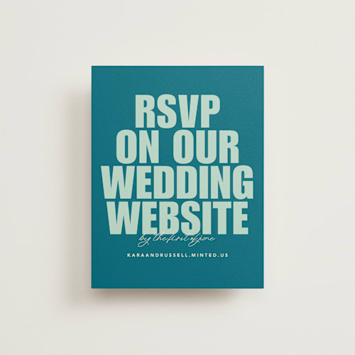 This is a poster rsvp cards with standard by Stacey Day called typographical poster printing on signature in standard