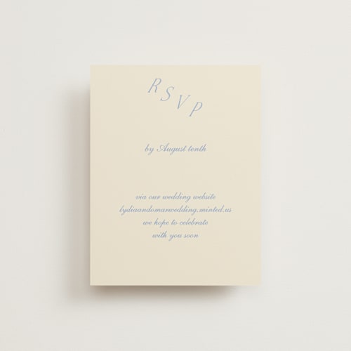 This is a ocean rsvp cards with standard by Baumbirdy called luxe printing on signature in standard