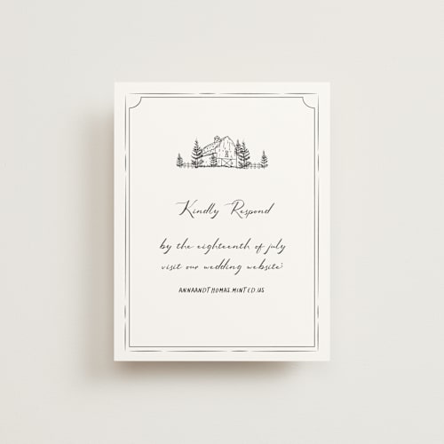 This is a cloudy rsvp cards with standard by Sherley Ferreira called southern soul printing on signature in standard