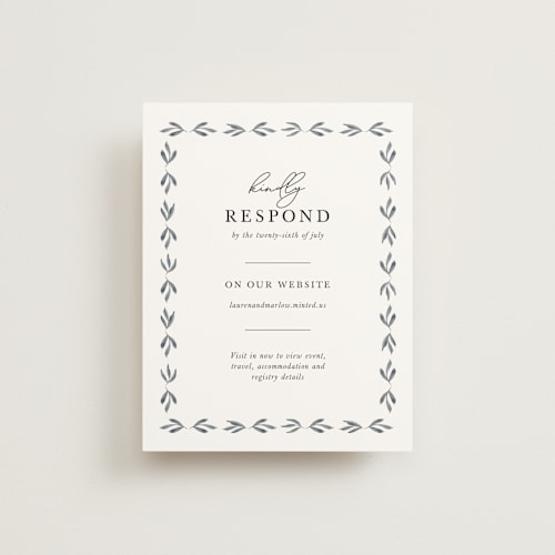 This is a sea rsvp cards with standard by leslie hamer called americana printing on signature in standard