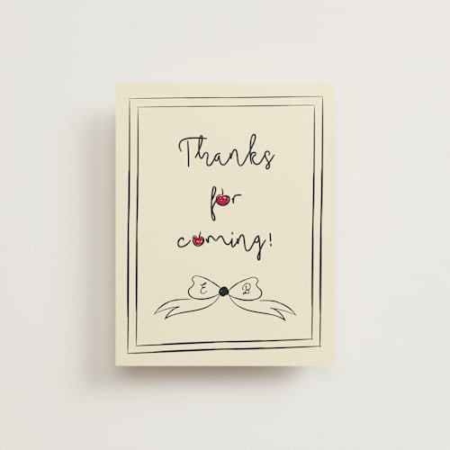 This is a champagne wedding thank you cards with standard by Helena Vitto called modern love printing on signature in standard