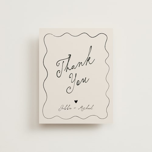 This is a vintage wedding thank you cards with standard by Kelly Watkins called felicity printing on strathmore in standard