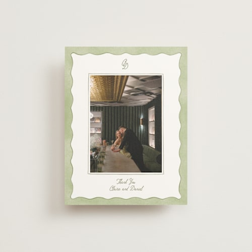 This is a garden wedding thank you cards with standard by Creo Study called folk garden printing on strathmore in standard