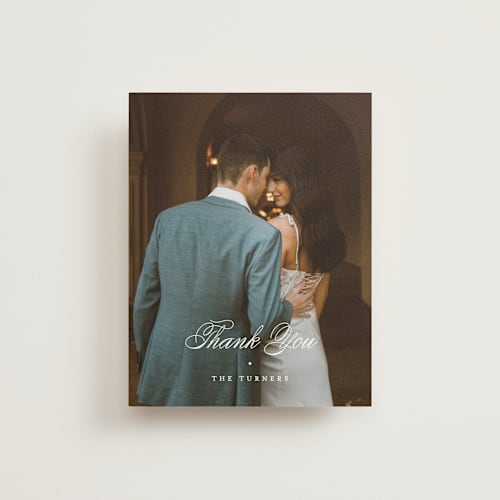This is a tuxedo wedding thank you cards with standard by Carolyn MacLaren called timeless together printing on strathmore in standard