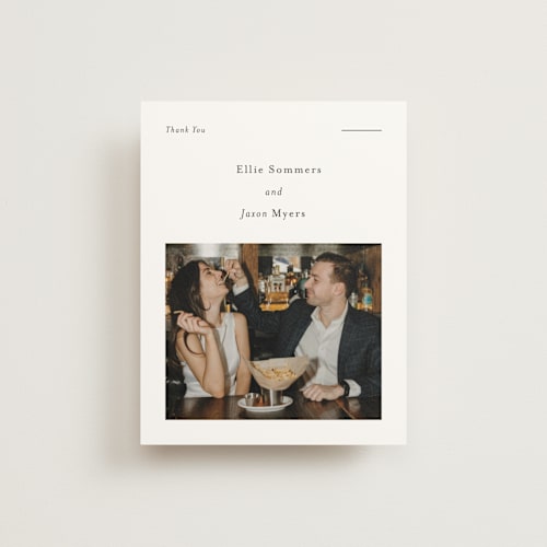This is a ink wedding thank you cards with standard by Blustery August called tuscany printing on strathmore in standard