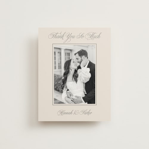 This is a ivory wedding thank you cards with standard by Petra Kern called let's say i do printing on strathmore in standard