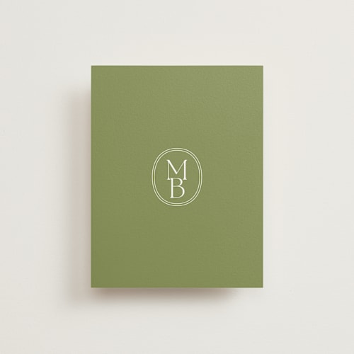 This is a moss wedding thank you cards with standard by Megan Davis called perriand printing on strathmore in standard