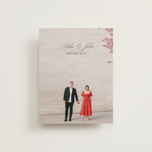 This is a classique wedding thank you cards with standard by Design Lotus called from this moment on printing on strathmore in standard