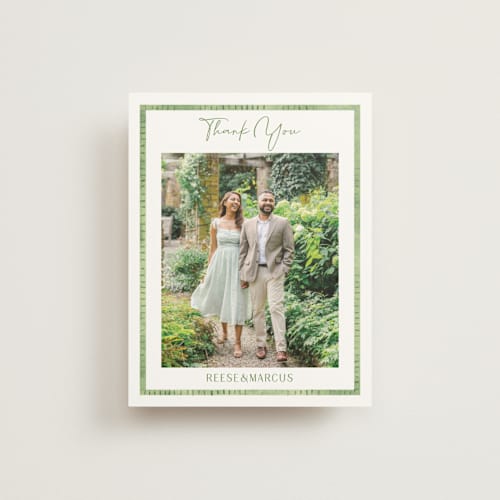 This is a jungle wedding thank you cards with standard by Petra Kern called tropical dreams printing on strathmore in standard