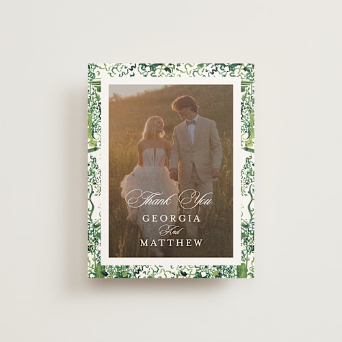 This is a sap wedding thank you cards with standard by Becky Nimoy called gates and pillars printing on strathmore in standard