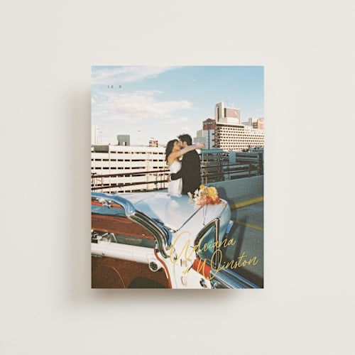 This is a sunshine wedding thank you cards with standard by Hooray Creative called adriana printing on strathmore in standard