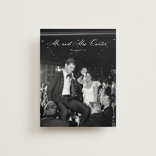 This is a sugar wedding thank you cards with standard by Jessica Williams called tranquil printing on strathmore in standard
