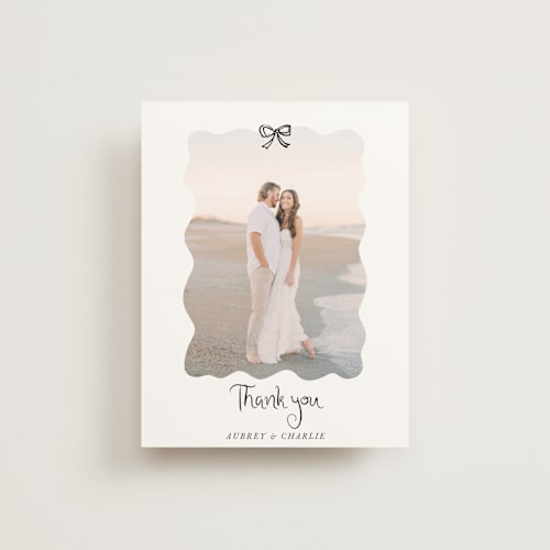 This is a tuxedo wedding thank you cards with standard by Cass Loh called quirky fun printing on strathmore in standard