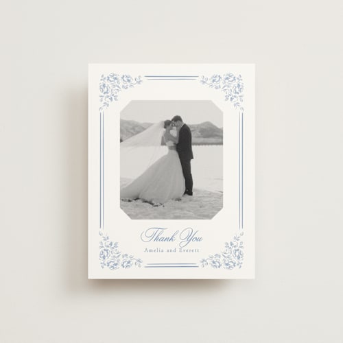 This is a sky wedding thank you cards with standard by Robert and Stella called constance printing on strathmore in standard