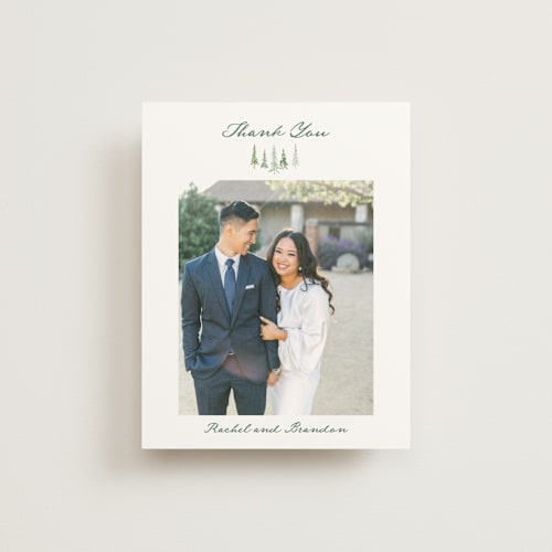 This is a meadow wedding thank you cards with standard by Petra Kern called plain air printing on strathmore in standard