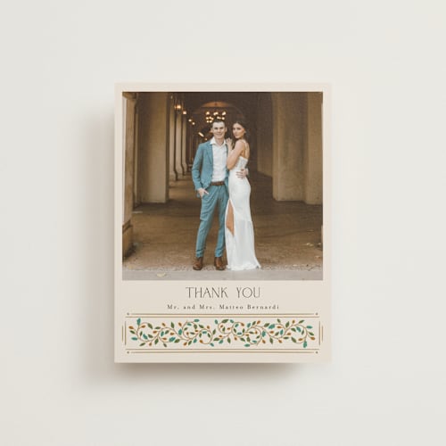 This is a autumn wedding thank you cards with standard by Ashlee Townsend called juliet printing on strathmore in standard
