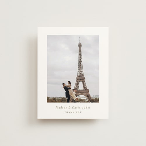 This is a pearl wedding thank you cards with standard by chocomocacino called spiku printing on strathmore in standard