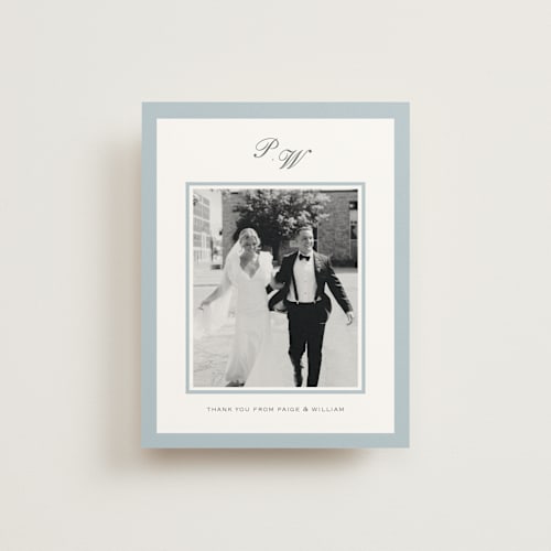 This is a sky wedding thank you cards with standard by Sara Hicks Malone called briland printing on strathmore in standard