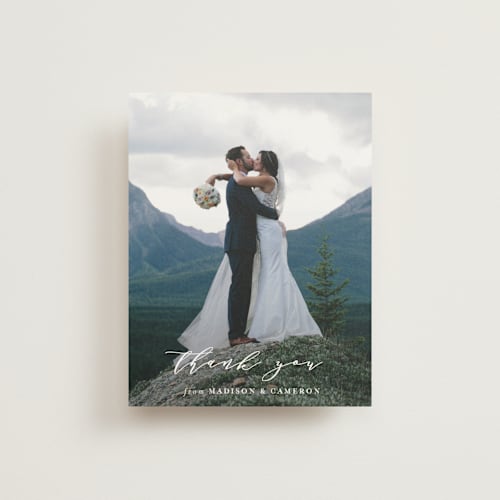 This is a sea wedding thank you cards with standard by Shirley Lin Schneider called of the sea printing on strathmore in standard