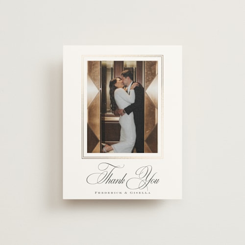 This is a diamond wedding thank you cards with foil pressed by chocomocacino called tompouce printing on strathmore in standard