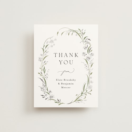 This is a tuxedo wedding thank you cards with foil pressed by Erin L. Wilson called meadow printing on strathmore in standard