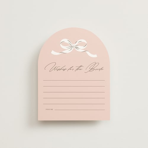 This is a blush bridal shower insert cards with standard by Paper Raven Co. called sweetheart printing on signature in standard