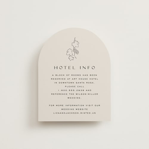 This is a stone enclosure cards with standard by Owl and Toad called wine label printing on signature in standard