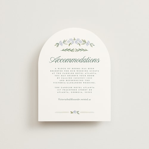 This is a wisteria enclosure cards with standard by Jenna Holcomb called vintage sketched printing on signature in standard