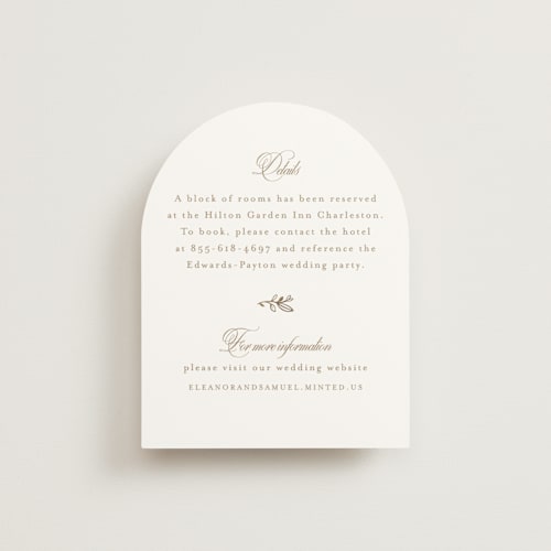 This is a ivory enclosure cards with foil pressed by Mansi Verma called gold crest printing on signature in standard