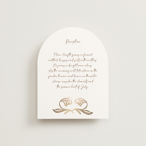 This is a blush foil stamped wedding invitations with foil pressed by Ani Somi called bella bellissima printing on signature in standard