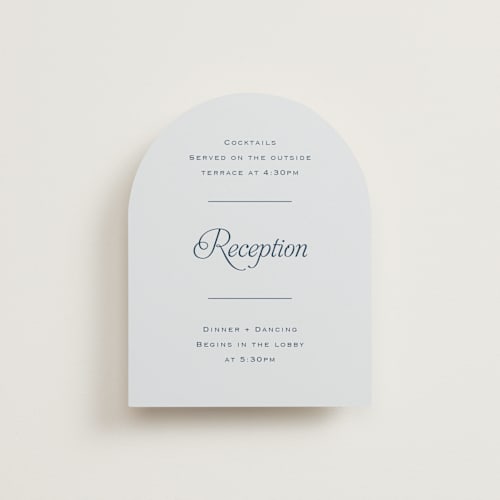 This is a powder reception cards with standard by Carolyn MacLaren called modernne printing on signature in standard