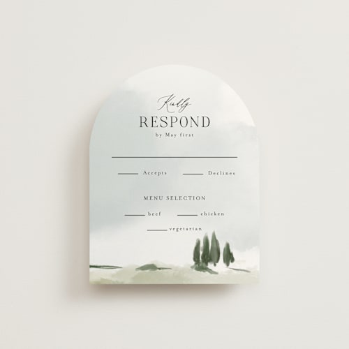 This is a sky rsvp cards with standard by Rebecca Durflinger called estate printing on signature in standard