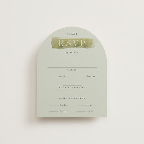 This is a meadow rsvp cards with standard by Holly Whitcomb called bluestem fields printing on signature in standard