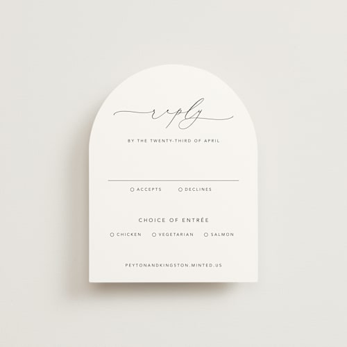This is a inked rsvp cards with standard by Design Lotus called join together printing on signature in standard
