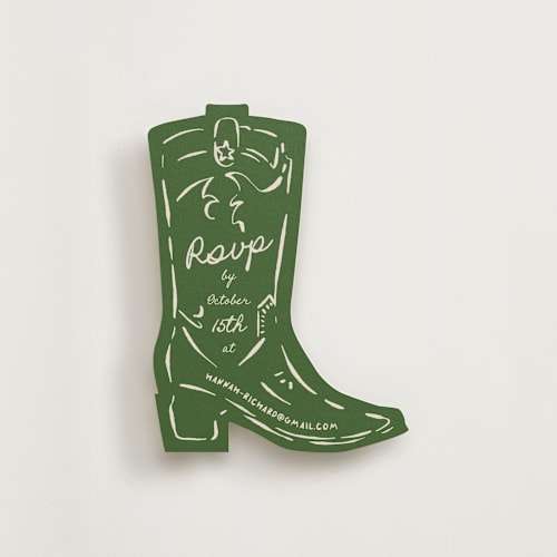 This is a lasso insert cards with standard by Claudia Orengo called western printing on signature in standard