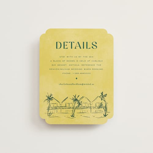 This is a island citrus enclosure cards with standard by Pixel and Hank called coastal drift printing on signature in standard