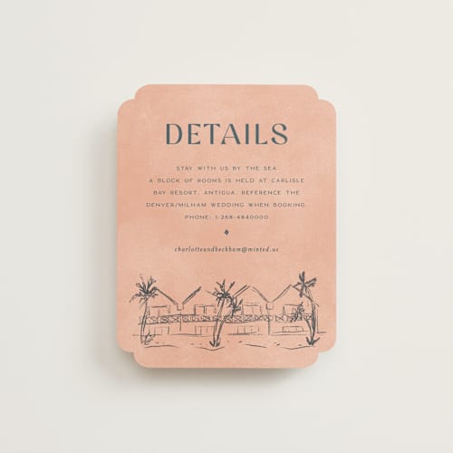 This is a grapefruit enclosure cards with standard by Pixel and Hank called coastal drift printing on signature in standard