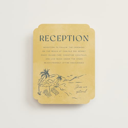 This is a grapefruit reception cards with standard by Pixel and Hank called coastal drift printing on signature in standard