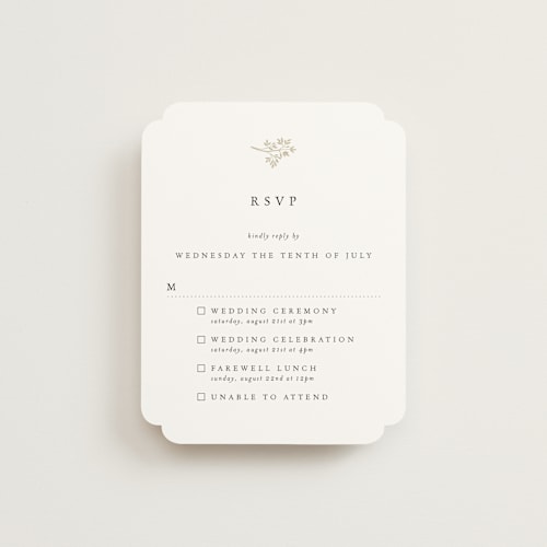This is a cloud rsvp cards with standard by Design Lotus called sense and sensibility printing on signature in standard